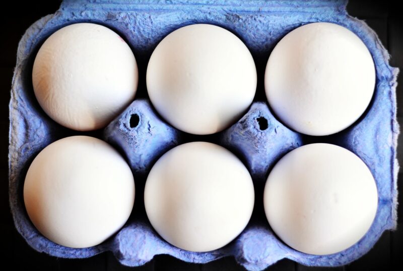 Table White White Eggs